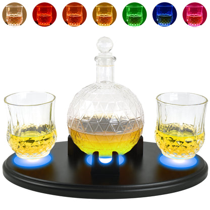 LED Whiskey Decanter Set