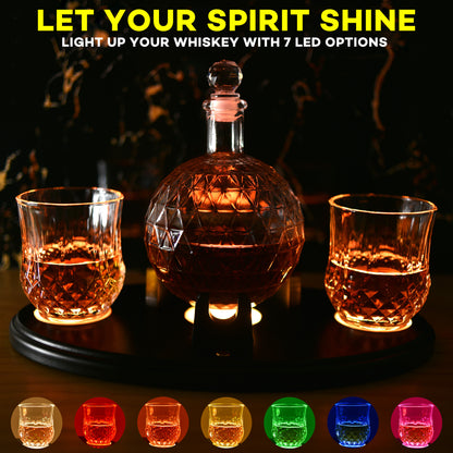 LED Whiskey Decanter Set