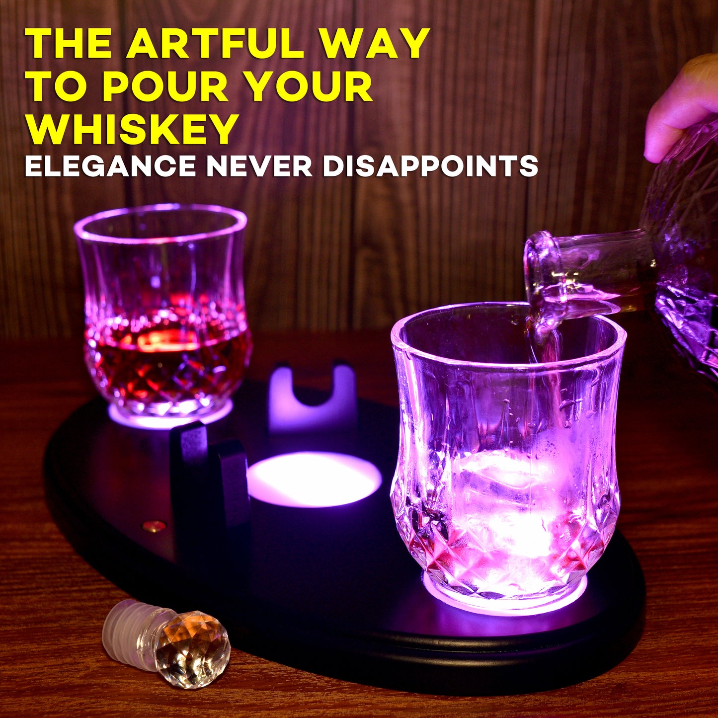 LED Whiskey Decanter Set